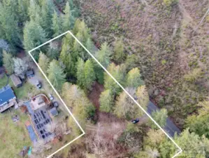 Overhead view with approximate boundaries in white.