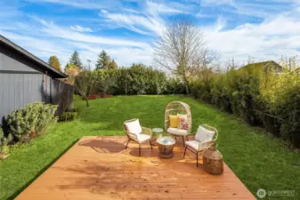 Such a special backyard on your oversized lot.