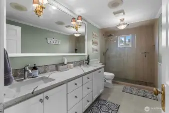Bathroom 2 on upper level has also been fully remodeled