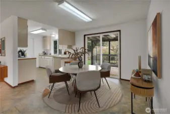 Virtual Staged Breakfast/ Kitchen area