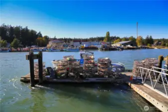 Swinomish channel. Crab pots are ready to go.