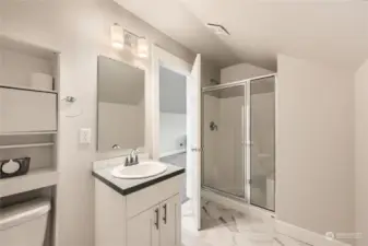 Bonus 3/4 bathroom with shower in loft area!