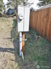 200-amp Power and Water Spigot installed.