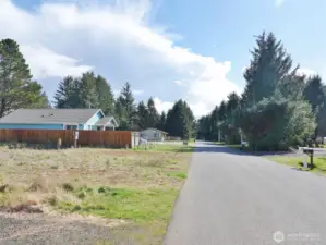 South view of Albion Ave (lot is on the left).