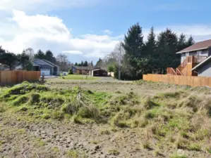 Looking from the back of the lot towards the front.