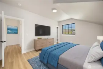 Primary bed - digitally staged