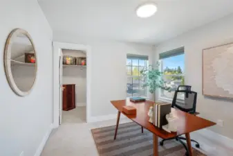 Fourth bedroom is being used as an office.
