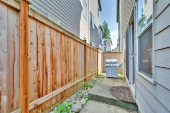 There is room for your BBQ grill too!