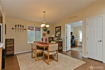 Dining area off the kitchen