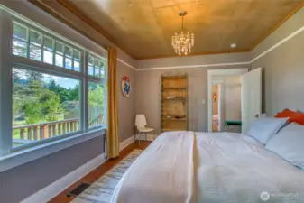The front bedroom has plenty of morning light.