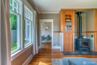 Nice flow from the living to dining space.