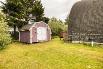 Shed for outdoor equipment