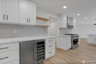Entertain with ease at your new coffee, wine and beverage station