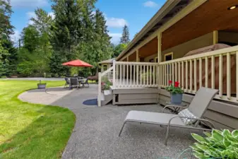 Great spot to lounge, or put your new hot tub on this pad.