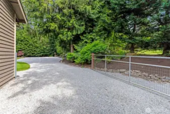 16' gate for RV & trailer access to backyard.