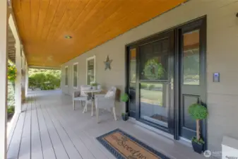 Inviting, large, covered wrap-around porch.