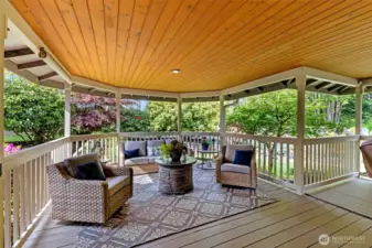 My favorite spot... the covered side porch, just off the dining room.