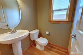 Powder Room Located just off Kitchen