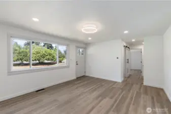 Wonderful privacy with a mature hedge of trees! Fruit and rhodies.