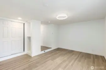 Primary bedroom located to the rear of the house with its own bathroom.