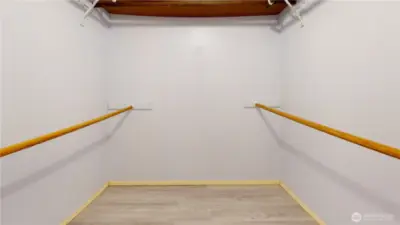 Primary walk-in closet.