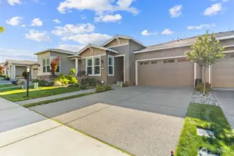 Easy Access 2 car attached garage w/EV outlets