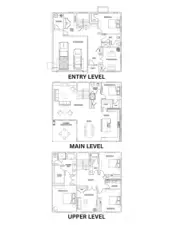 Three levels of luxury living with nearly 4,000 sq. ft. of heated living space, plus a two-car garage.