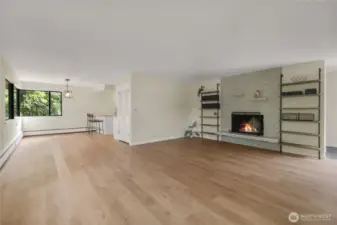 Upper Living room with fireplace