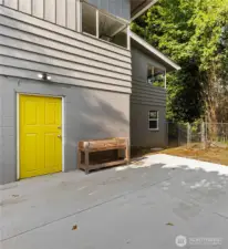 Lower pation with back door