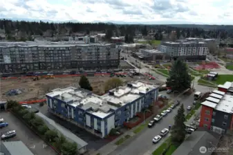 In the upper right corner of this photo is the Renton Public Library and Safeway.