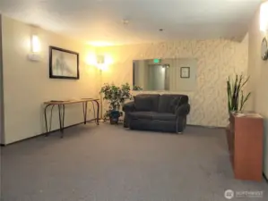 Second floor landing just off the elevator.