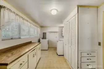 Laundry and Pantry with Lots of Storage Space and Washer and Dryer