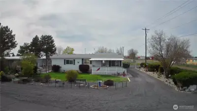 Front of Property. Faces East. Imagine the beautiful sunrises.