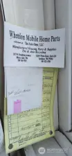 Receipt showing storm window upgrades