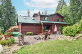 View of the back of the home from the back yard.