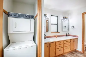 Primary bath with laundry