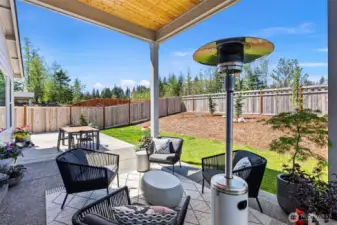 12' Covered Patio w/ Wood Accent Ceiling