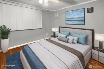 Virtually Staged Bedroom