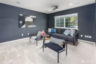 4th of 4 bedrooms set as theatre