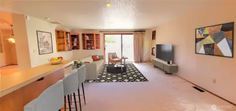 2nd Family-rec room. Virtual staged.