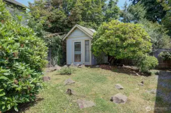 Storage shed.