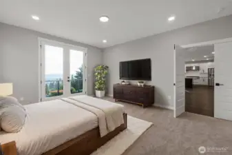 Upgraded carpet, large closet and private 5-piece bath are all yours in this primary bedroom on the main floor!