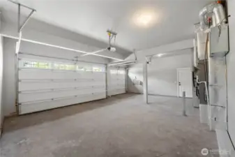 3 car 620 square foot garage with insulated garage doors and keyless entry.