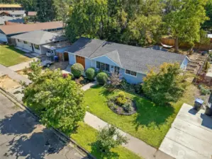 Aerial view of home