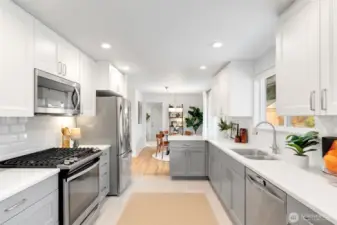 Wonderful remodeled chef's kitchen