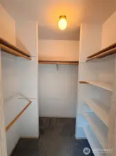 walk in closet off primary bedroom 6x6