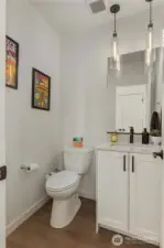 1/2 bath next to kitchen