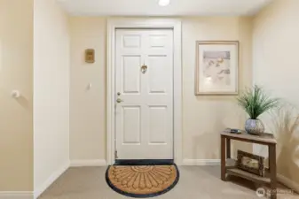 Welcoming and inviting home entry.