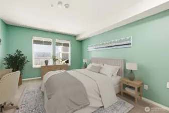 Peaceful retreat with ample storage and natural light. (Virtually Staged)