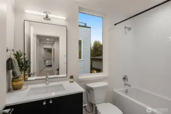 Full tub found in the secondary bath- offering more flexibility